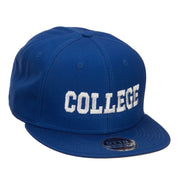 College Embroidered Cotton Snapback Cap