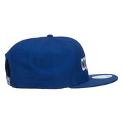 College Embroidered Cotton Snapback Cap