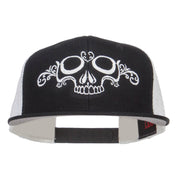 Dead Skull Art Embroidered Mesh Snapback