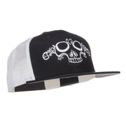 Dead Skull Art Embroidered Mesh Snapback