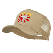 Kicking Karate Man Embroidered Trucker Cap