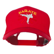 Kicking Karate Man Embroidered Trucker Cap