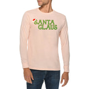 Santa With Hat Graphic Long Sleeve Crewneck Tee