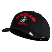 US Marine Corps Semper Fi Embroidered Solid Cotton Twill Pro Style Cap - Black OSFM
