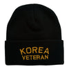 Korea Veteran Embroidered Long Knitted Beanie