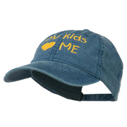 My Kids Love Me Embroidered Washed Cotton Cap