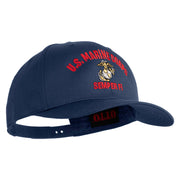 US Marine Corps Semper Fi Embroidered Solid Cotton Twill Pro Style Cap - Navy OSFM