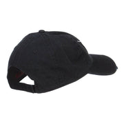 Kill Zombie Embroidered Cotton Frayed Cap