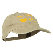 My Kids Love Me Embroidered Washed Cotton Cap