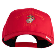 US Marine Corps Semper Fi Embroidered Solid Cotton Twill Pro Style Cap - Red OSFM