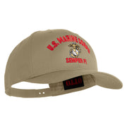 US Marine Corps Semper Fi Embroidered Solid Cotton Twill Pro Style Cap - Khaki OSFM