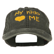 My Kids Love Me Embroidered Washed Cotton Cap