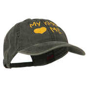 My Kids Love Me Embroidered Washed Cotton Cap