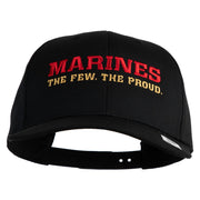 Marines The Few The Proud Embroidered Solid Cotton Twill Pro Style Cap - Black OSFM