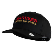 Marines The Few The Proud Embroidered Solid Cotton Twill Pro Style Cap - Black OSFM