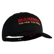 Marines The Few The Proud Embroidered Solid Cotton Twill Pro Style Cap - Black OSFM
