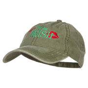 Kiss Me I'm Irish Embroidered Washed Cap