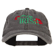 Kiss Me I'm Irish Embroidered Washed Cap