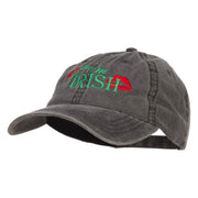 Kiss Me I'm Irish Embroidered Washed Cap