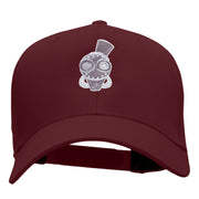 Steampunk Monsieur Embroidered Cotton Twill Cap