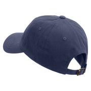 Groovy Flower Embroidered Dad Style Unstructured Low Profile 6 panel Cotton Cap - Navy OSFM