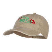 Kiss Me I'm Irish Embroidered Washed Cap