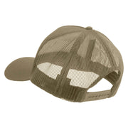 Licensed U.S. Army Retired Military Embroidered Twill 5 panel Mesh Back Cap - Khaki OSFM