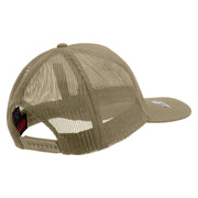 Licensed U.S. Army Retired Military Embroidered Twill 5 panel Mesh Back Cap - Khaki OSFM