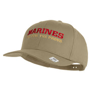 Marines The Few The Proud Embroidered Solid Cotton Twill Pro Style Cap - Khaki OSFM