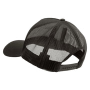 Licensed U.S. Army Retired Military Embroidered Twill 5 panel Mesh Back Cap - Charcoal OSFM
