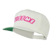 Kiss Me Embroidered Flat Bill Cap