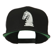 Chess Piece of a Knight Embroidered Flat Bill Cap