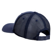 Licensed US Army Retired Military Embroidered Low Profile Special Cotton Mesh Cap - Navy OSFM