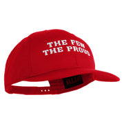 The Few The Proud Embroidered Solid Cotton Twill Pro Style Cap - Red OSFM