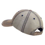 Licensed US Army Retired Military Embroidered Low Profile Special Cotton Mesh Cap - Khaki OSFM