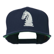 Chess Piece of a Knight Embroidered Flat Bill Cap