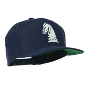 Chess Piece of a Knight Embroidered Flat Bill Cap