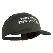 The Few The Proud Embroidered Solid Cotton Twill Pro Style Cap - Charcoal OSFM