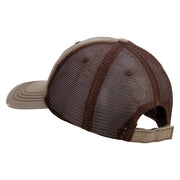 Licensed US Army Retired Military Embroidered Low Profile Special Cotton Mesh Cap - Khaki-Brown OSFM