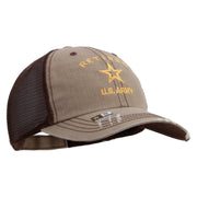 US Army Retired Military Embroidered Low Profile Special Cotton Mesh Cap
