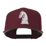 Chess Piece of a Knight Embroidered Flat Bill Cap