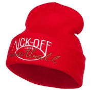 Kick Off Football Embroidered Long Beanie