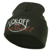 Kick Off Football Embroidered Long Beanie