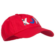 South Korea KOR Flag Embroidered Low Profile Cap