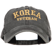 Korea Veteran Embroidered Washed Cap