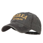 Korea Veteran Embroidered Washed Cap