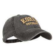 Korea Veteran Embroidered Washed Cap