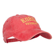 Korea Veteran Embroidered Washed Cap