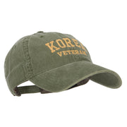 Korea Veteran Embroidered Washed Cap