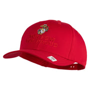 The Few The Proud US Marine Embroidered Solid Cotton Twill Pro Style Cap - Red OSFM